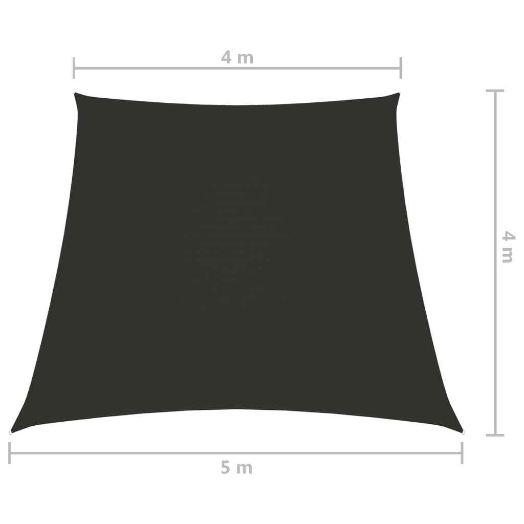 Berkfield Sunshade Sail Oxford Fabric Trapezium 4/5x4 m Anthracite