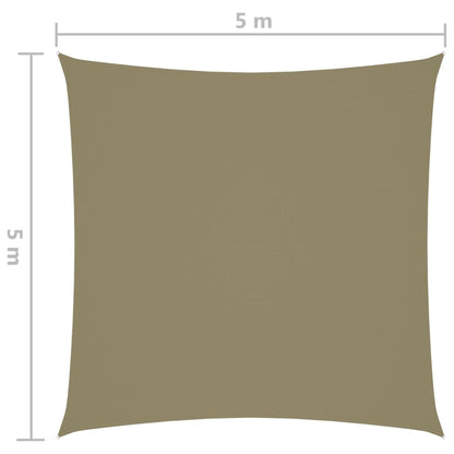 Berkfield Sunshade Sail Oxford Fabric Square 5x5 m Beige