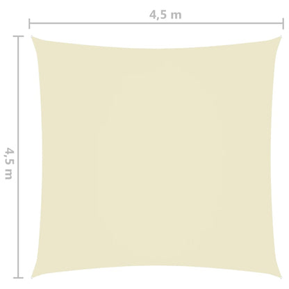 Berkfield Sunshade Sail Oxford Fabric Square 4.5x4.5 m Cream