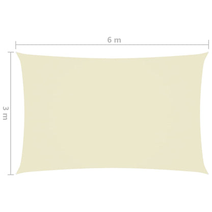 Berkfield Sunshade Sail Oxford Fabric Rectangular 3x6 m Cream