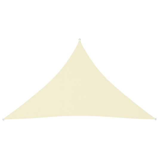 Berkfield Sunshade Sail Oxford Fabric Triangular 3.5x3.5x4.9 m Cream
