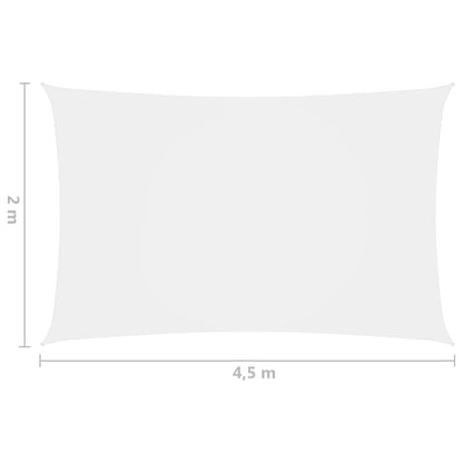 Berkfield Sunshade Sail Oxford Fabric Rectangular 2x4.5 m White