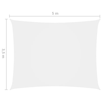 Berkfield Sunshade Sail Oxford Fabric Rectangular 3.5x5 m White