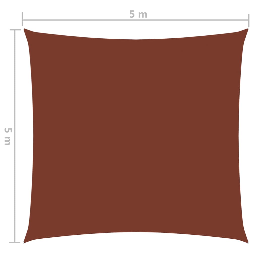 Berkfield Sunshade Sail Oxford Fabric Square 5x5 m Terracotta