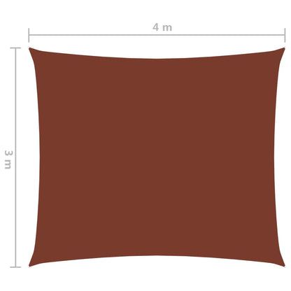 Berkfield Sunshade Sail Oxford Fabric Rectangular 3x4 m Terracotta