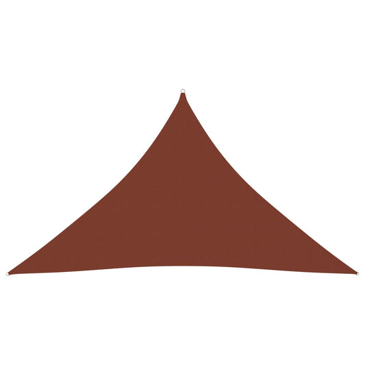 Berkfield Sunshade Sail Oxford Fabric Triangular 3.5x3.5x4.9 m Terracotta