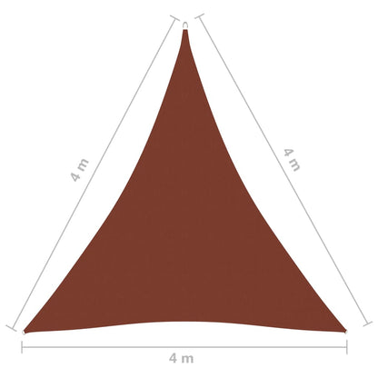 Berkfield Sunshade Sail Oxford Fabric Triangular 4x4x4 m Terracotta