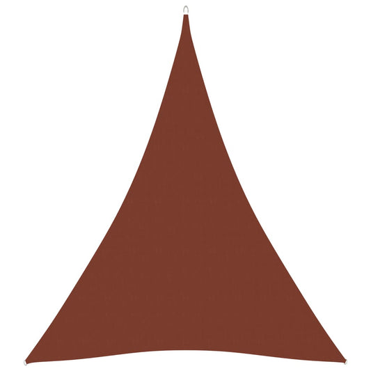 Berkfield Sunshade Sail Oxford Fabric Triangular 5x7x7 m Terracotta