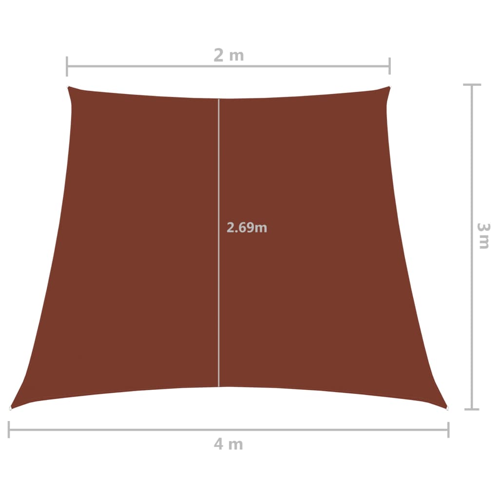 Berkfield Sunshade Sail Oxford Fabric Trapezium 2/4x3 m Terracotta