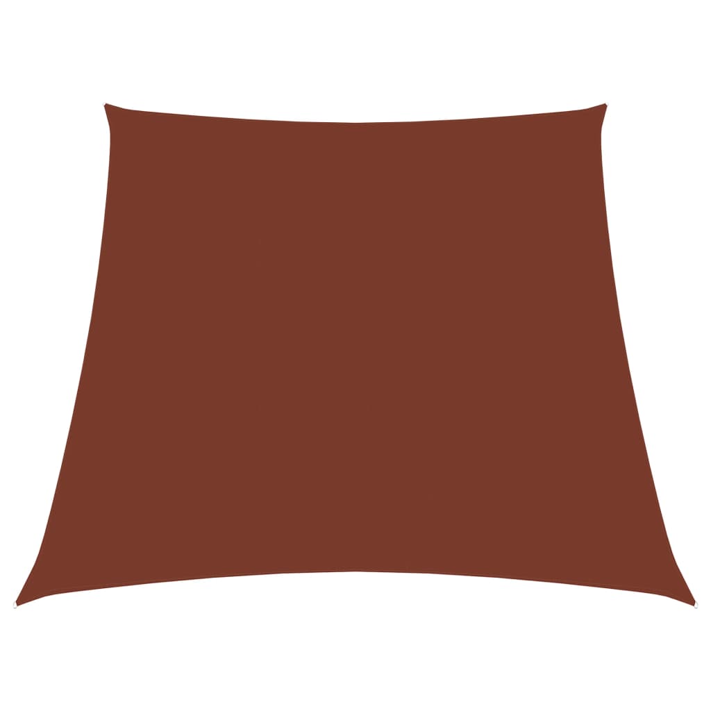 Berkfield Sunshade Sail Oxford Fabric Trapezium 4/5x4 m Terracotta