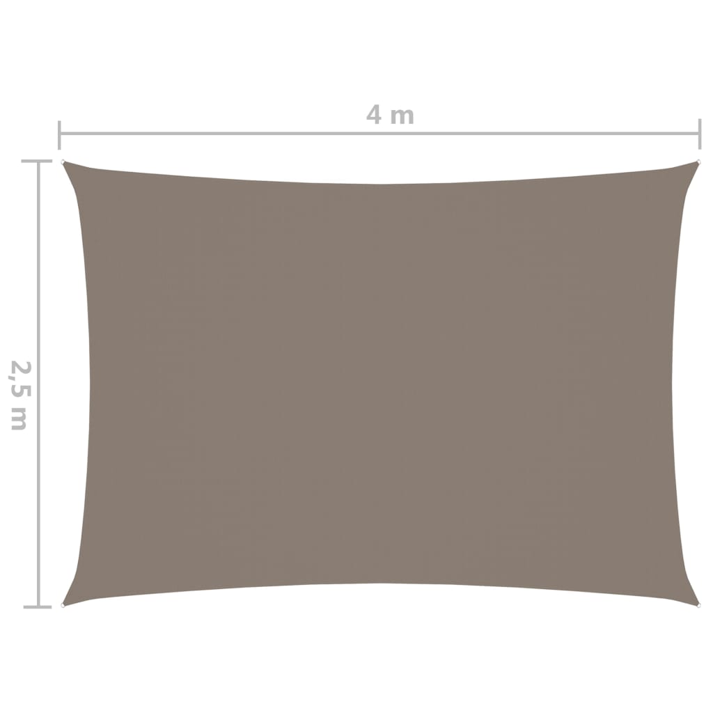 Berkfield Sunshade Sail Oxford Fabric Rectangular 2.5x4 m Taupe