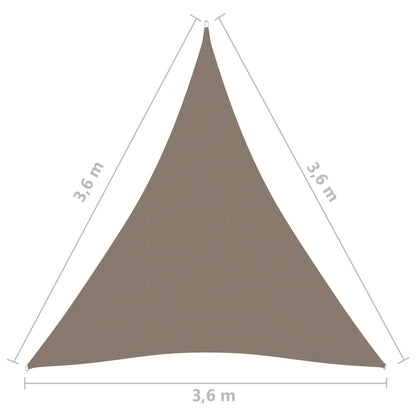 Berkfield Sunshade Sail Oxford Fabric Triangular 3.6x3.6x3.6 m Taupe