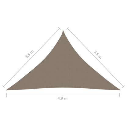 Berkfield Sunshade Sail Oxford Fabric Triangular 3.5x3.5x4.9 m Taupe