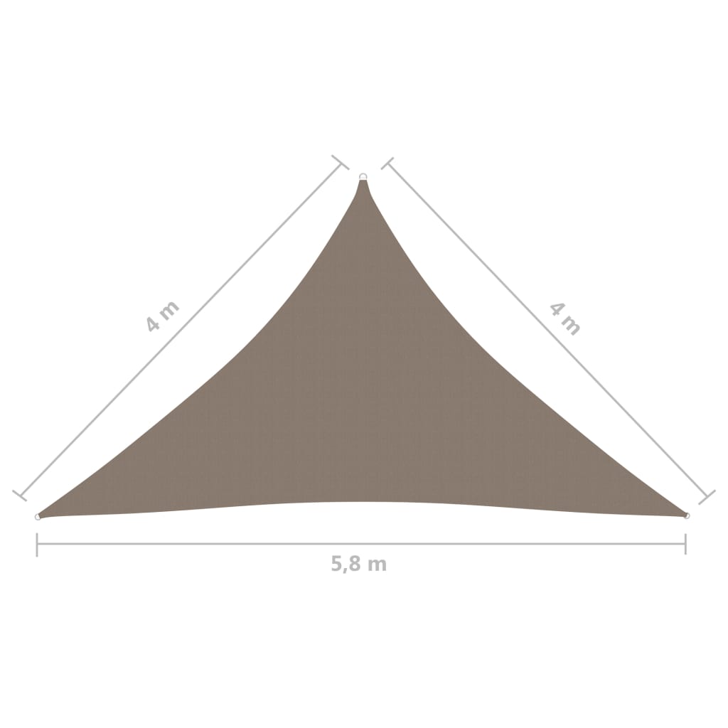 Berkfield Sunshade Sail Oxford Fabric Triangular 4x4x5.8 m Taupe