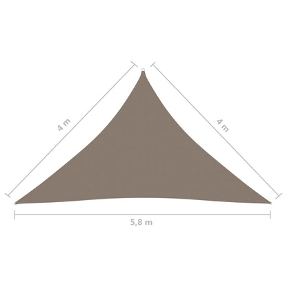 Berkfield Sunshade Sail Oxford Fabric Triangular 4x4x5.8 m Taupe