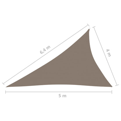 Berkfield Sunshade Sail Oxford Fabric Triangular 4x5x6.4 m Taupe