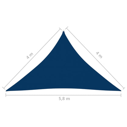 Berkfield Sunshade Sail Oxford Fabric Triangular 4x4x5.8 m Blue