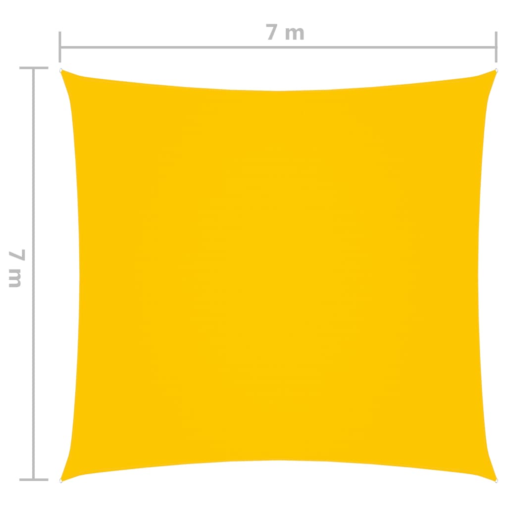 Berkfield Sunshade Sail Oxford Fabric Square 7x7 m Yellow