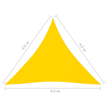 Berkfield Sunshade Sail Oxford Fabric Triangular 4.5x4.5x4.5 m Yellow