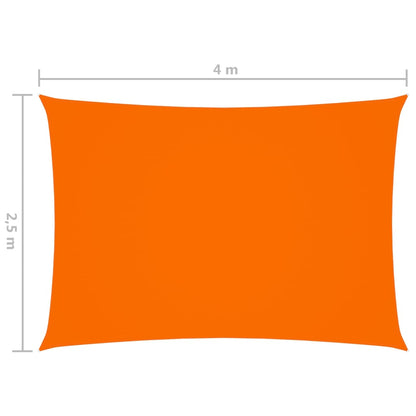 Berkfield Sunshade Sail Oxford Fabric Rectangular 2.5x4 m Orange