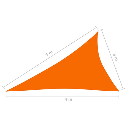 Berkfield Sunshade Sail Oxford Fabric Triangular 3x4x5 m Orange