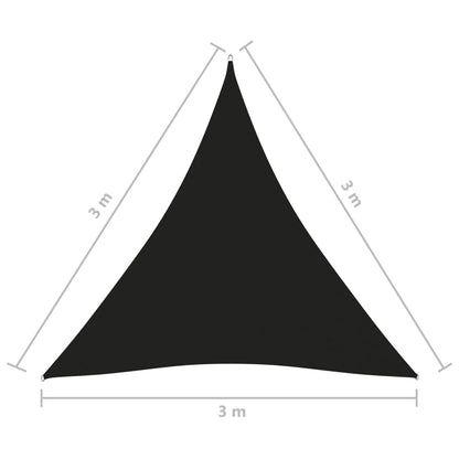 Berkfield Sunshade Sail Oxford Fabric Triangular 3x3x3 m Black