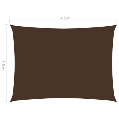 Berkfield Sunshade Sail Oxford Fabric Rectangular 3.5x4.5 m Brown