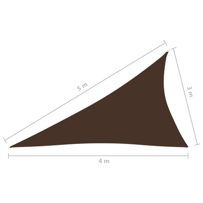 Berkfield Sunshade Sail Oxford Fabric Triangular 3x4x5 m Brown