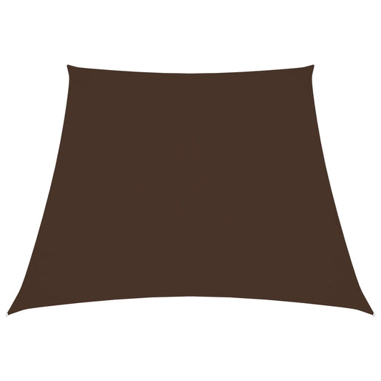 Berkfield Sunshade Sail Oxford Fabric Trapezium 4/5x4 m Brown
