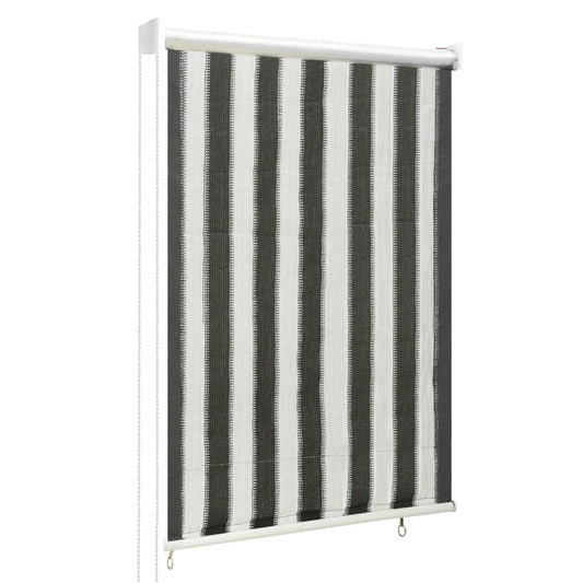 Berkfield Outdoor Roller Blind 60x140 cm Anthracite and White Stripe