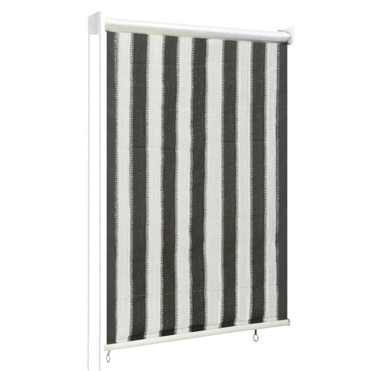 Berkfield Outdoor Roller Blind 80x140 cm Anthracite and White Stripe