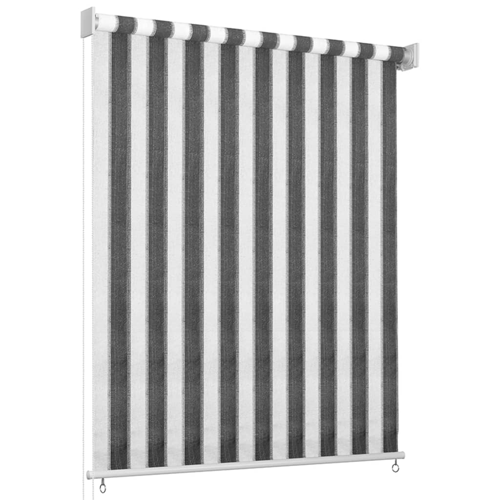 Berkfield Outdoor Roller Blind 60x230 cm Anthracite and White Stripe