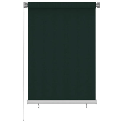 Berkfield Outdoor Roller Blind 100x140 cm Dark Green HDPE