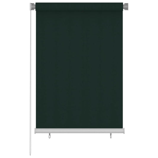 Berkfield Outdoor Roller Blind 100x140 cm Dark Green HDPE