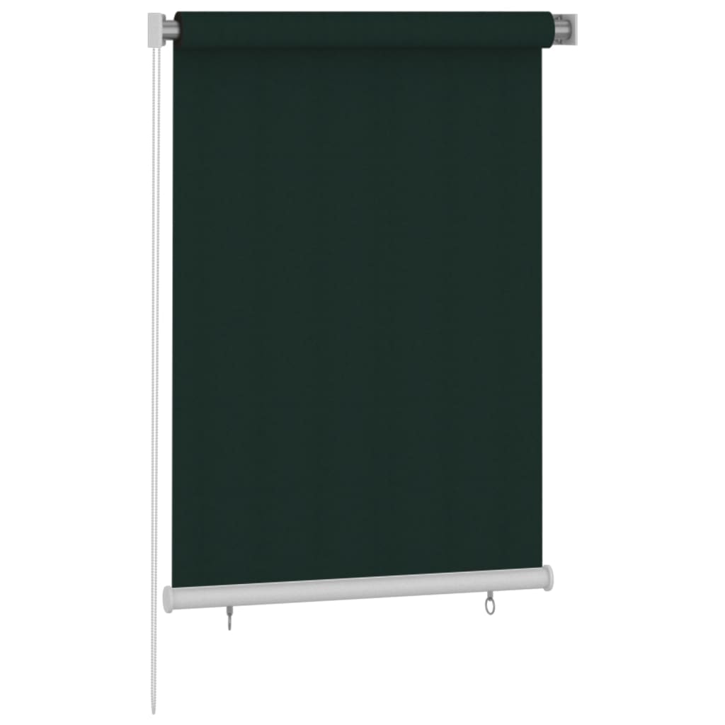 Berkfield Outdoor Roller Blind 100x140 cm Dark Green HDPE
