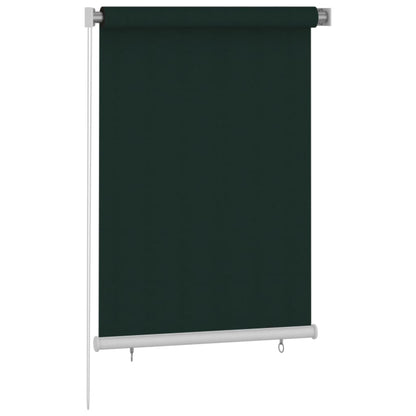 Berkfield Outdoor Roller Blind 100x140 cm Dark Green HDPE