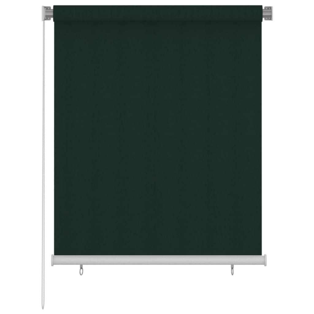 Berkfield Outdoor Roller Blind 120x140 cm Dark Green HDPE