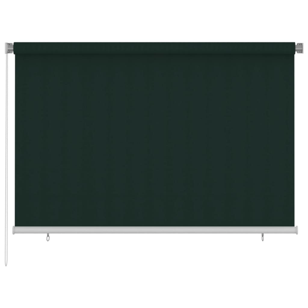 Berkfield Outdoor Roller Blind 220x140 cm Dark Green HDPE