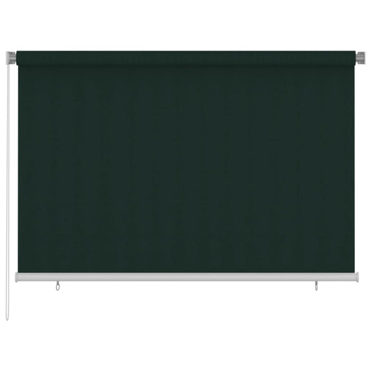 Berkfield Outdoor Roller Blind 220x140 cm Dark Green HDPE