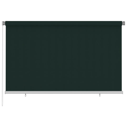 Berkfield Outdoor Roller Blind 240x140 cm Dark Green HDPE