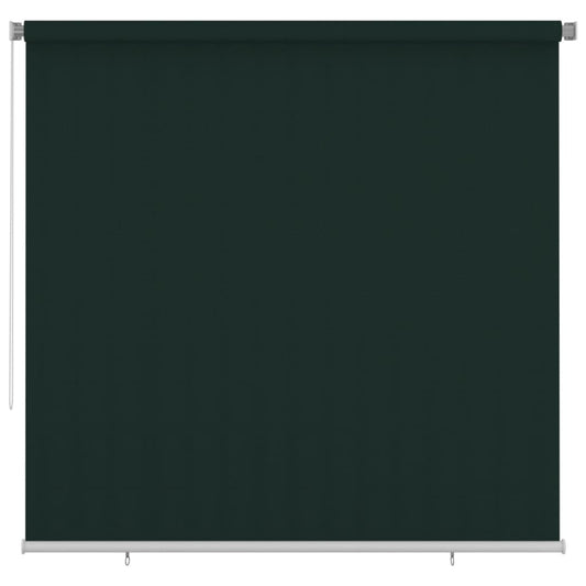 Berkfield Outdoor Roller Blind 240x230 cm Dark Green HDPE
