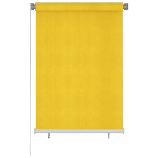 Berkfield Outdoor Roller Blind 100x140 cm Yellow HDPE