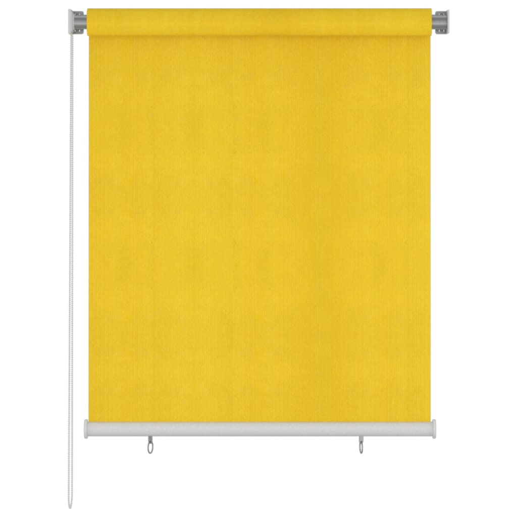 Berkfield Outdoor Roller Blind 120x140 cm Yellow HDPE