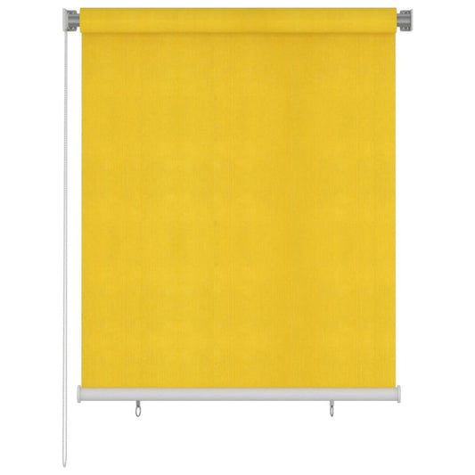 Berkfield Outdoor Roller Blind 120x140 cm Yellow HDPE
