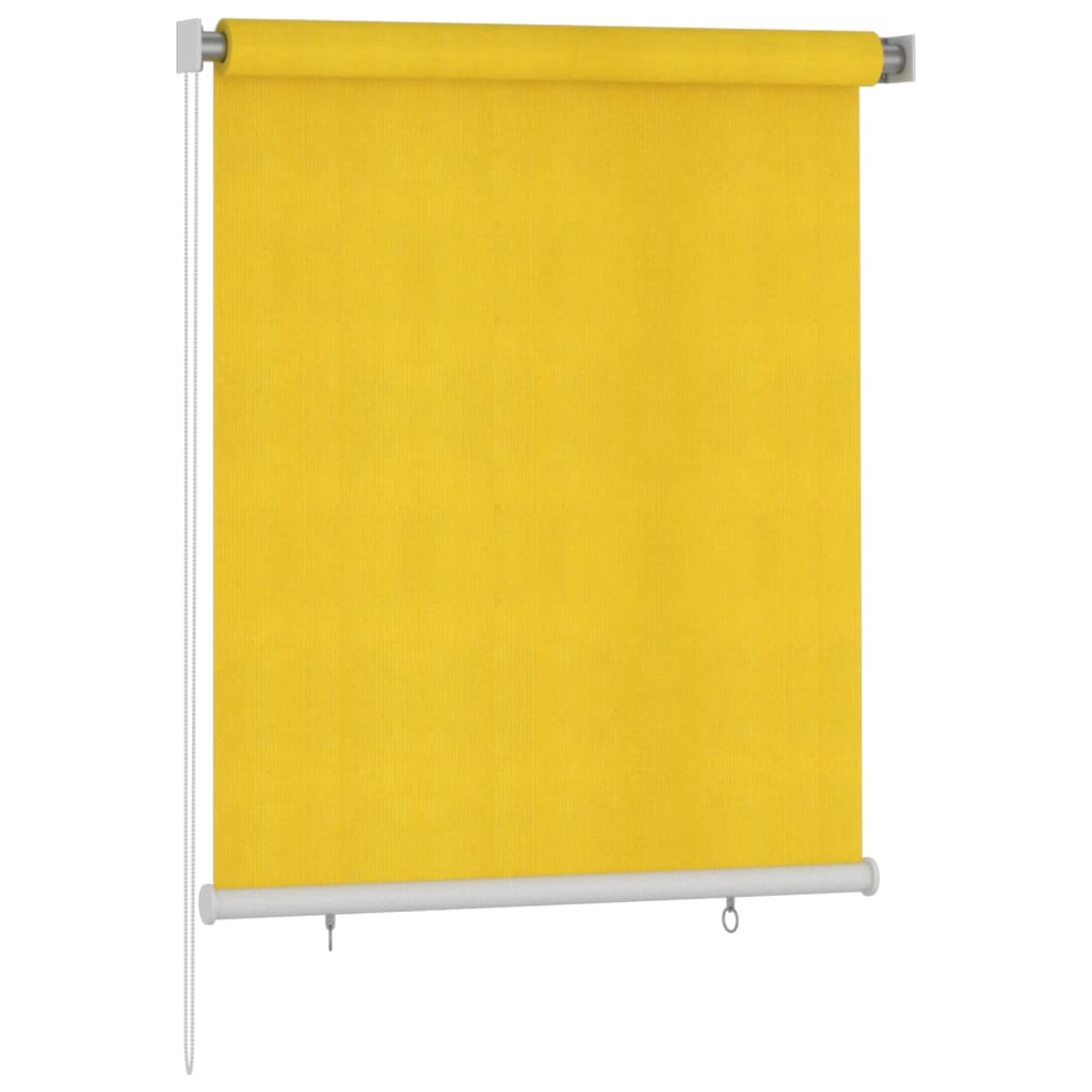 Berkfield Outdoor Roller Blind 120x140 cm Yellow HDPE
