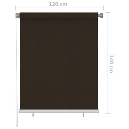 Berkfield Outdoor Roller Blind 120x140 cm Brown
