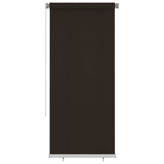 Berkfield Outdoor Roller Blind 100x230 cm Brown HDPE