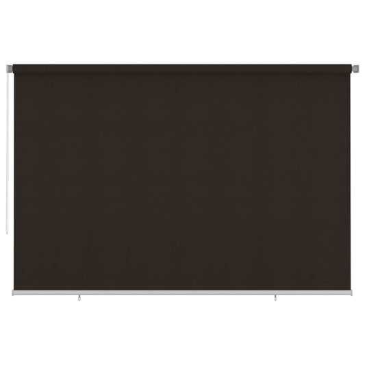 Berkfield Outdoor Roller Blind 350x230 cm Brown HDPE