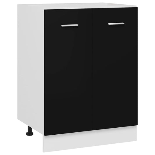 Berkfield Bottom Cabinet Black 60x46x81.5 cm Engineered Wood