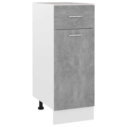 Berkfield Drawer Bottom Cabinet Concrete Grey 30x46x81.5 cm Engineered Wood